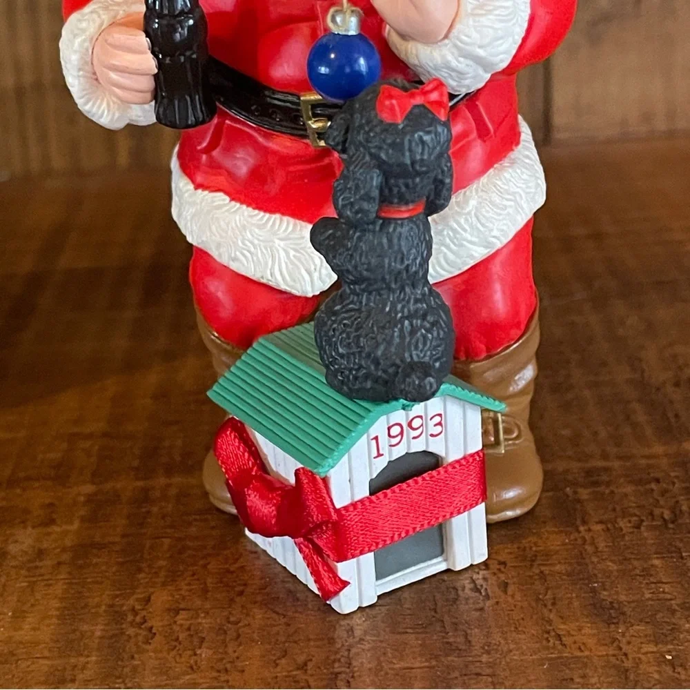 Bundle of 3 1990's Hallmark Coca Cola Santa Claus Christmas Ornaments